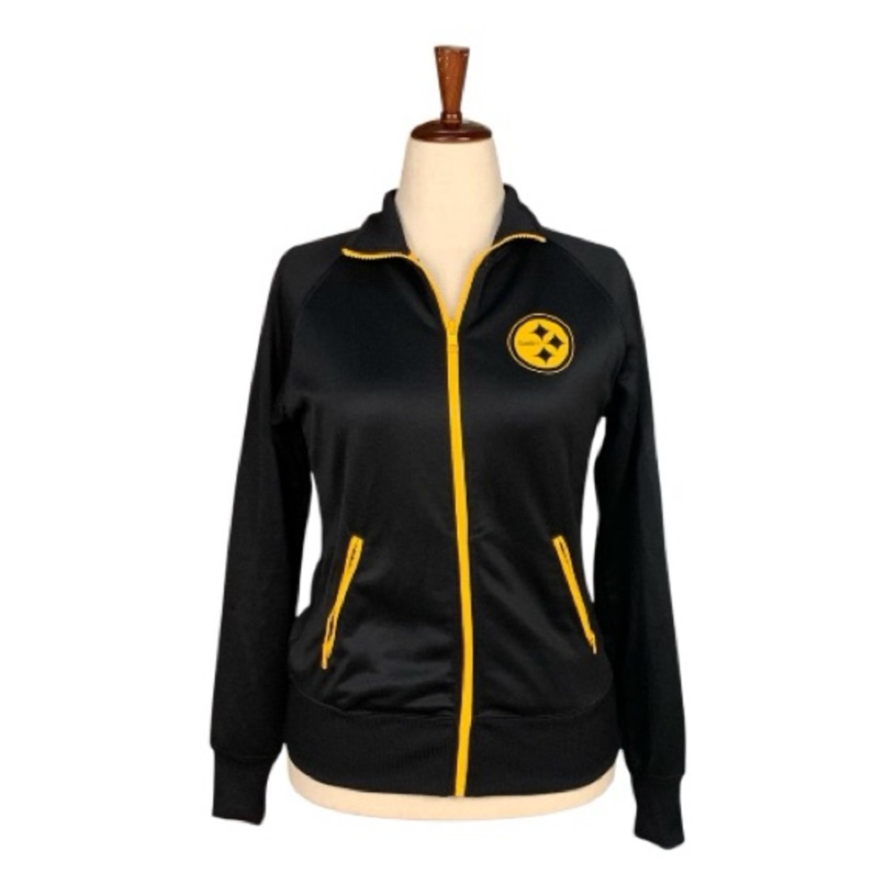 Nike Black Yellow‎ Pittsburgh Steelers Zip Track Jacket NFL Size Medium